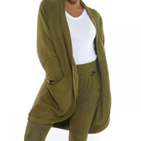 nike open front cardigan